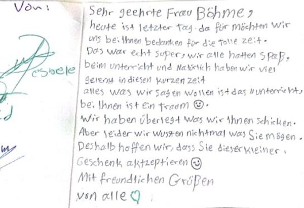 Verabschiedung des Alphabetisierungskurses