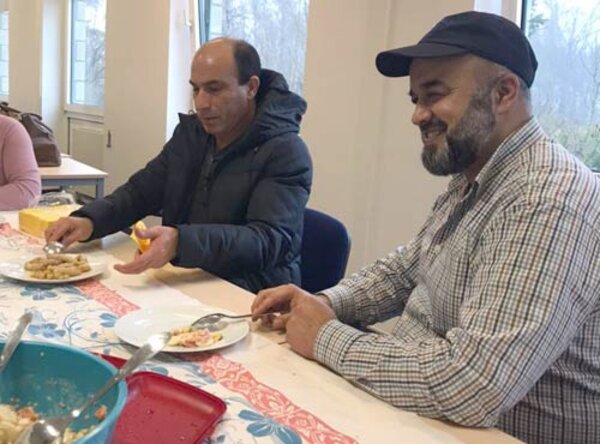 Gemeinsames Abschiedsessen im Deutschkurs