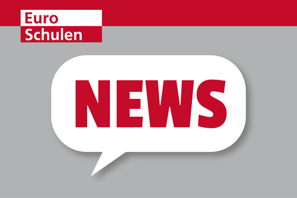 Erfolgreicher Start der BaE-Maßnahme in Dortmund Zu sehen ist eine weiß Sprechblase auf grauem Hintergrund auf welche in roten Großbuchstaben "News" steht.