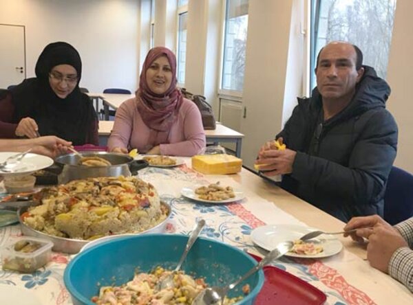 Gemeinsames Abschiedsessen im Deutschkurs