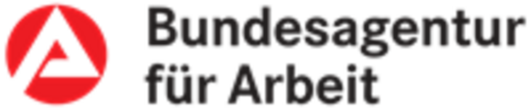 Winterliche Schultüren Logo der Bundesagentur für Arbeit mit weißem A in rotem Kreis.