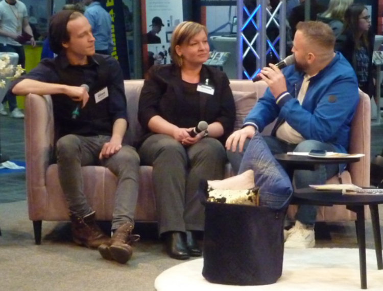 Im "Sofa Talk" auf der Messe