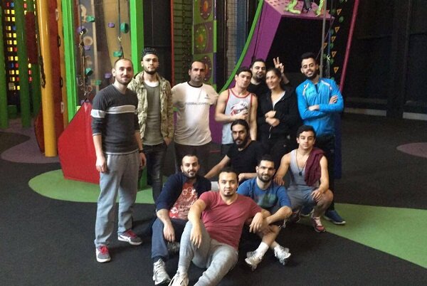 Ausflug in die Kletterhalle