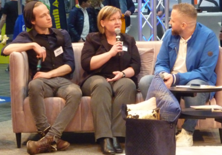 Im "Sofa Talk" auf der Messe