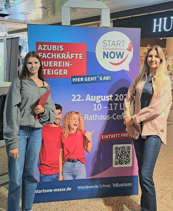 Teilnehmer*innen des Bewerbungscoachings auf der Karrieremesse Start Now in Dessau-Roßlau