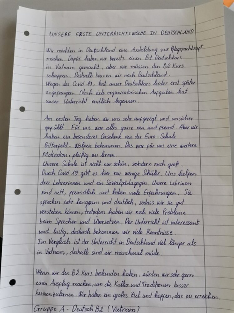 B2-Sprachkurs für unsere neuen Vietnames*innen gestartet