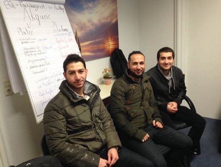 Teilnehmer des Integrationskurses besuchen die Industrie- und Handelskammer