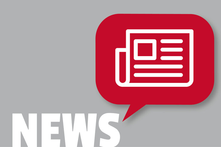 Herzlich Willkommen IK6! Auf einem grauen Hintergrund ist eine rote Sprechblase mit Zeitung abgebildet. links darunter steht in weißer Schrift News.