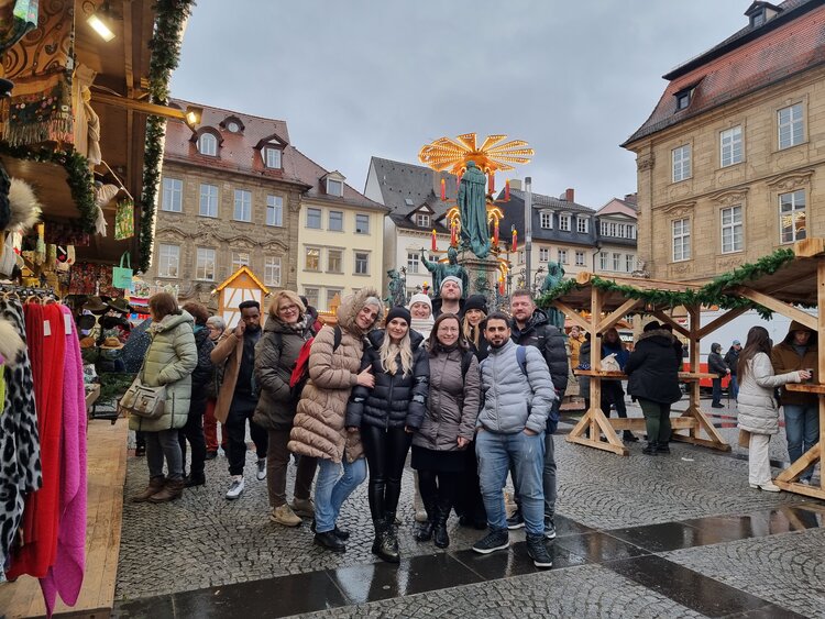 Besuch auf dem Weihnachtsmarkt