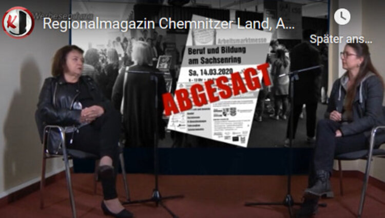 „Studio-Talk“ im regionalen Kabelfernsehen zum Thema „Schock Corona“