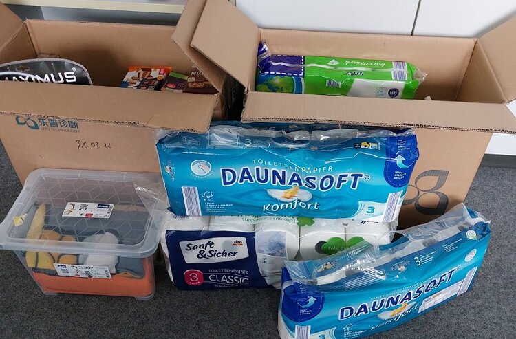 Spendenaktion für Flüchtlinge